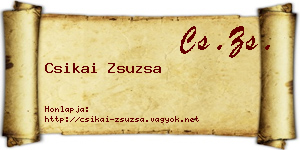 Csikai Zsuzsa névjegykártya